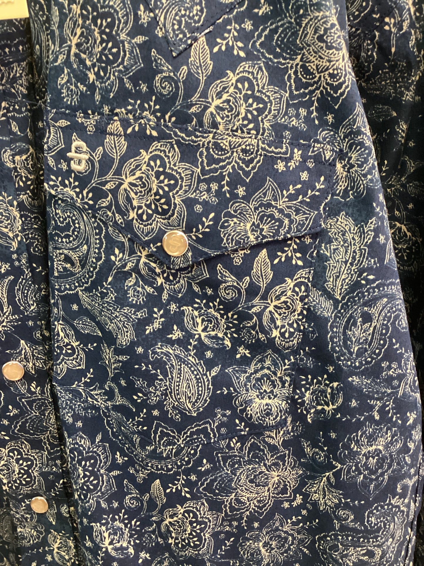 Midnight Sky Paisley Men’s LongSleeve Shirt by Stetson
