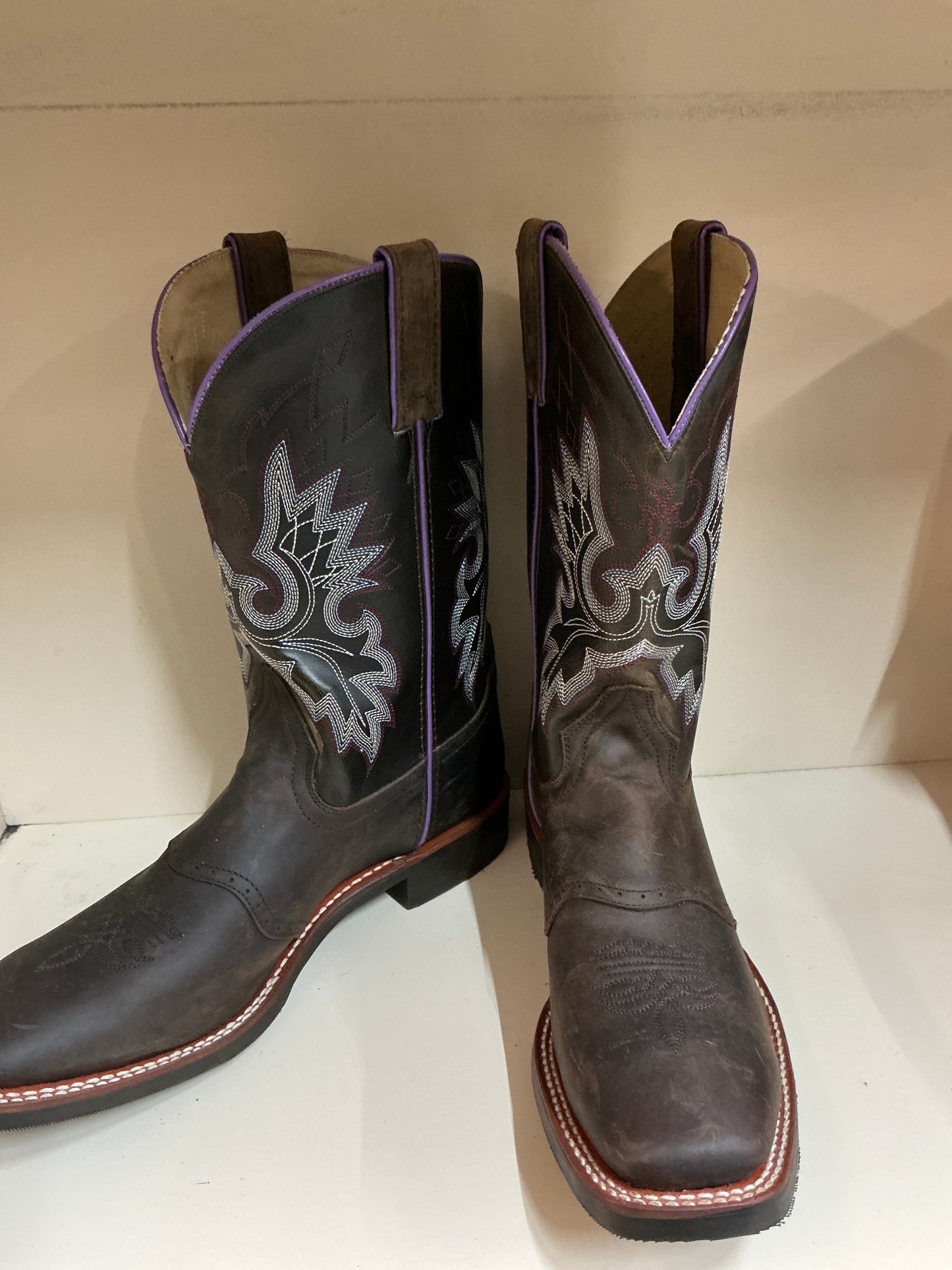 Double H Purple Toad Square Toe-CLEARANCE