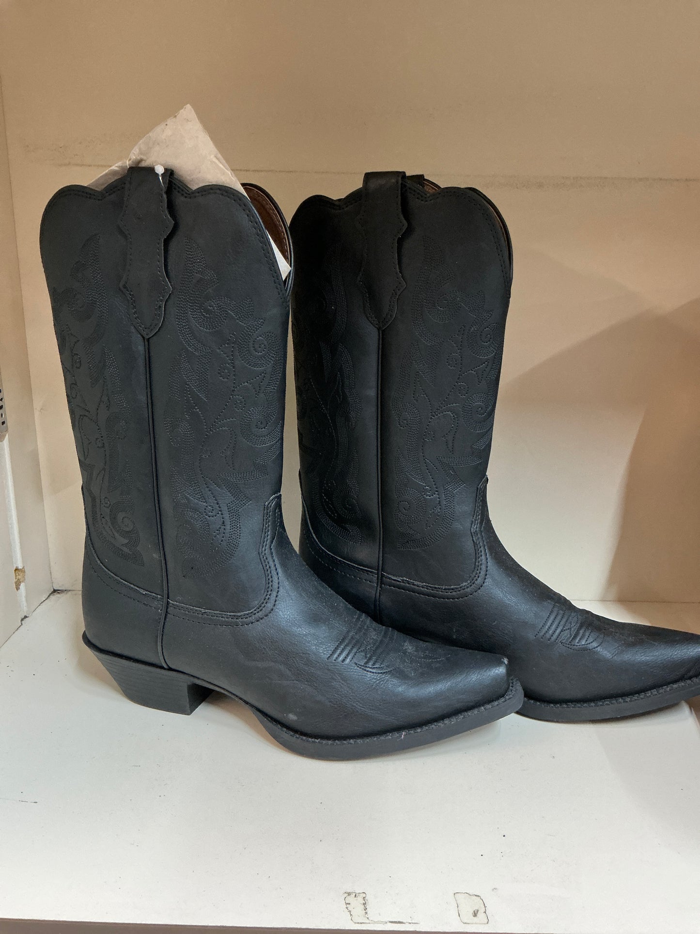 Justin Blacked Out Pointed Toe-CLEARANCE