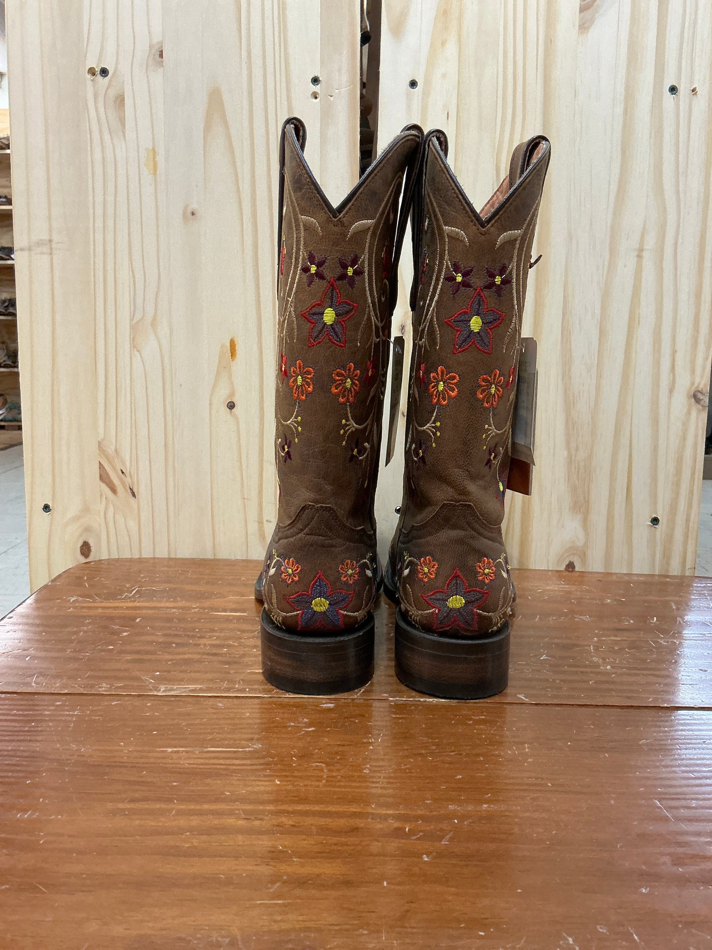 Stetson Floral Square Toe-CLEARANCE