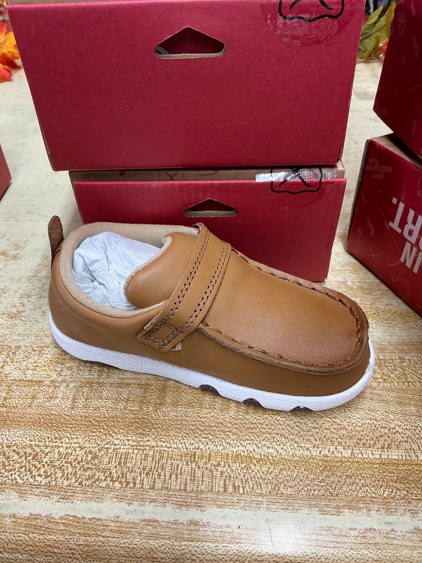 Infant Twisted X Tan Strap Driving Moc