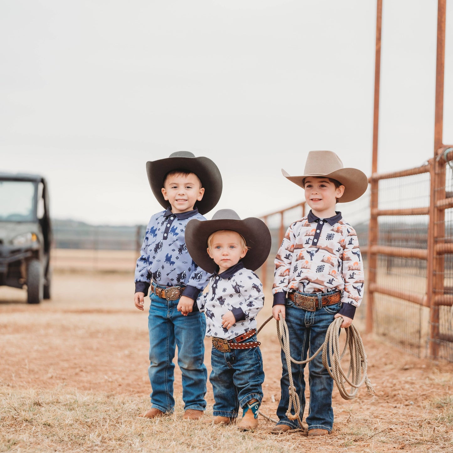 Desert Sky Long Sleeve Polo Shirt