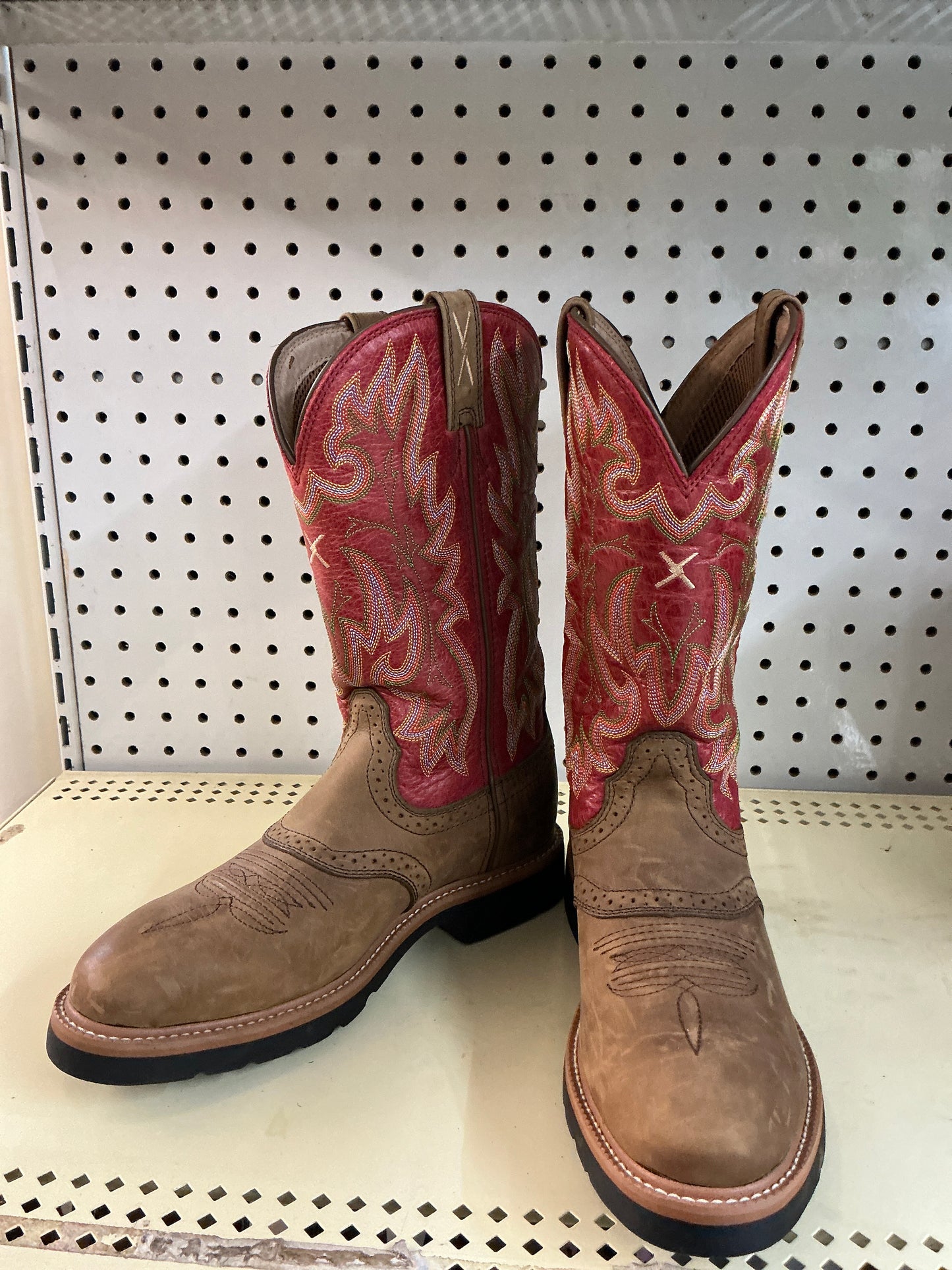 Twisted X Red Round Toe-CLEARANCE