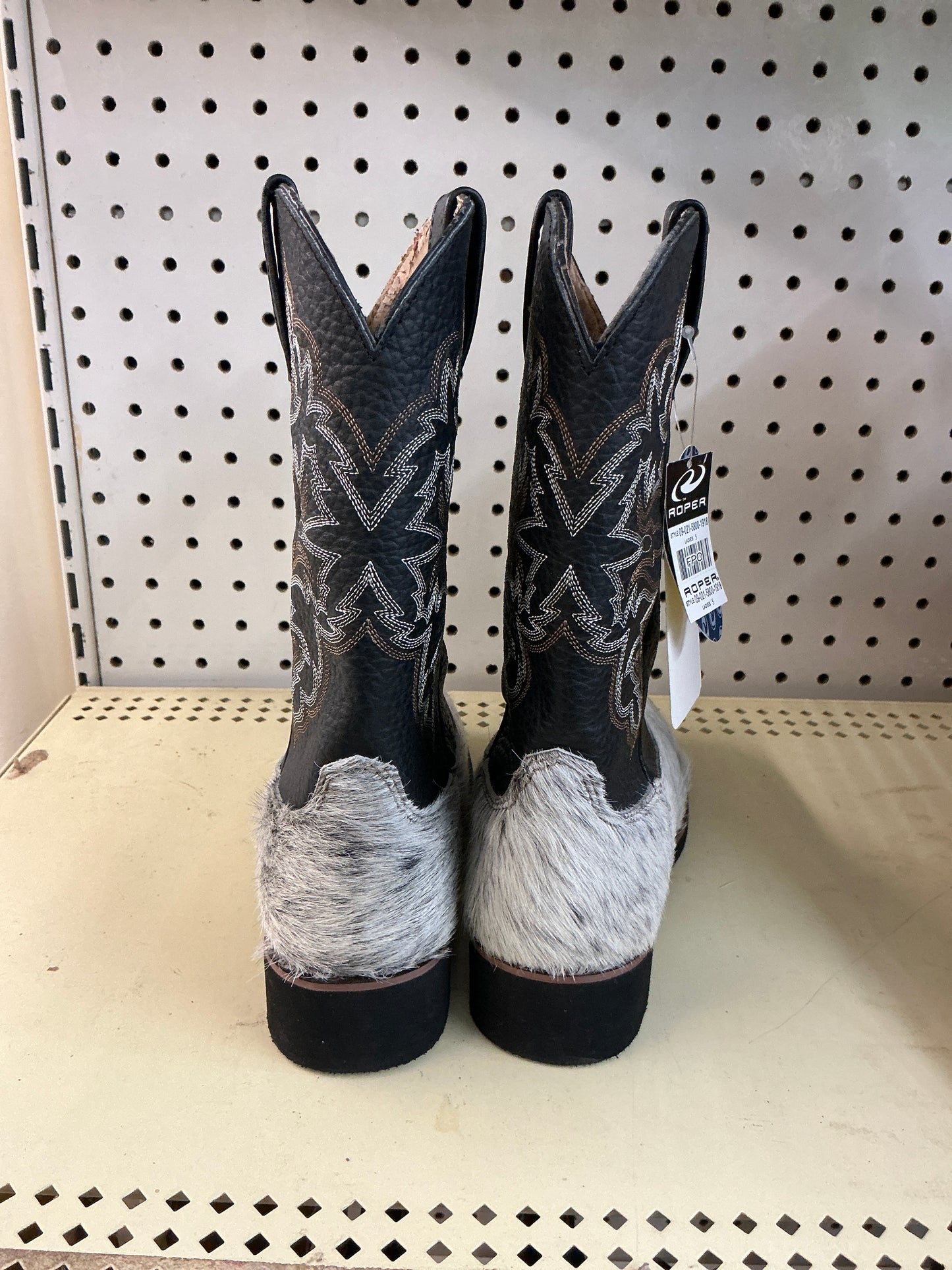 Roper Hair-On Hide Square Toe-CLEARANCE
