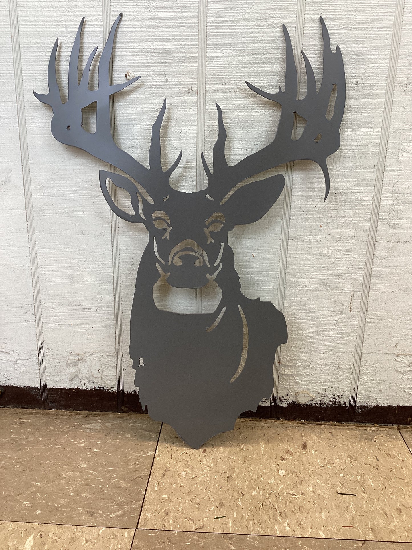 Gray Buck Metal Wall Art
