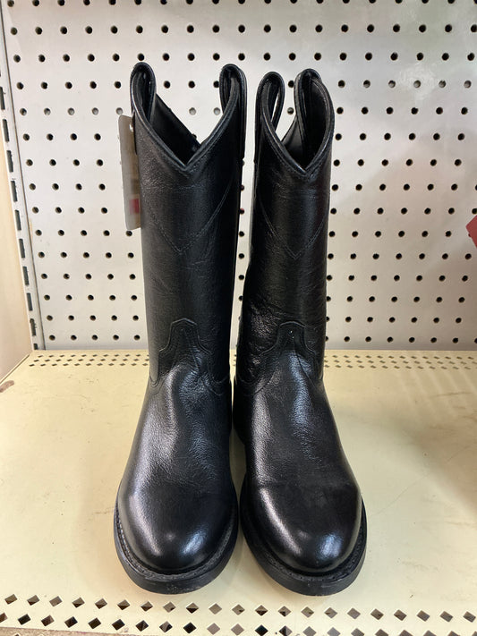 All Black Old West Riding Boot-CLEARANCE