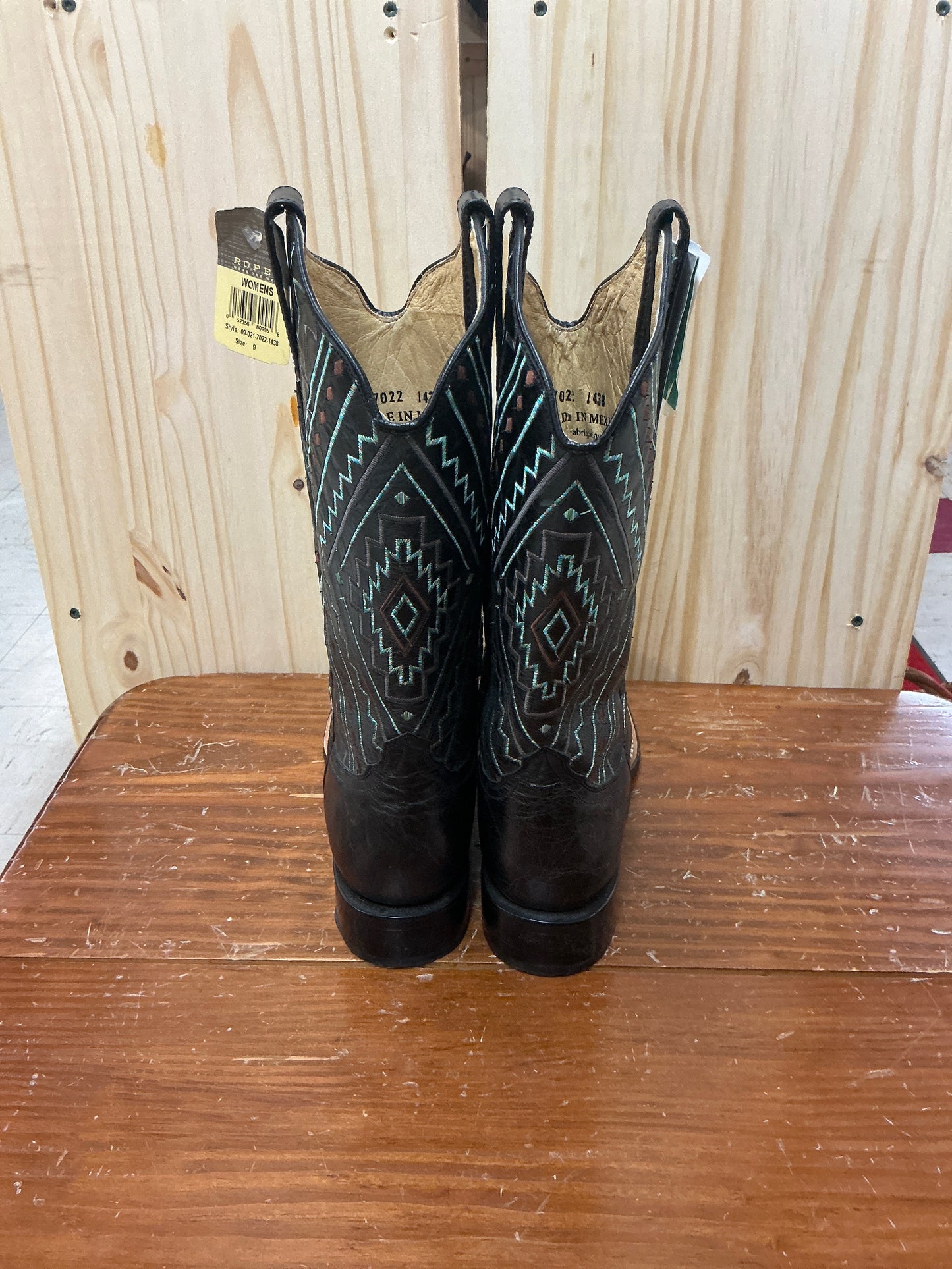 Roper Blue Stitch Black Boot-CLEARANCE