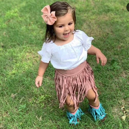 "Lyddie" Forever Fringe Baby Boots - Turquoise