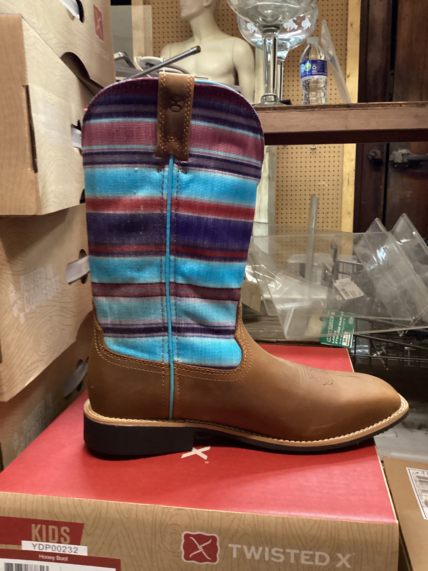 Twisted X Kids Hooey Distressed Saddle & Blue Multi