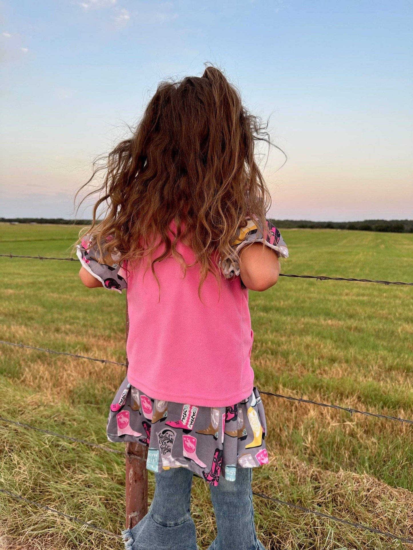 Boot Print Fleece Vest