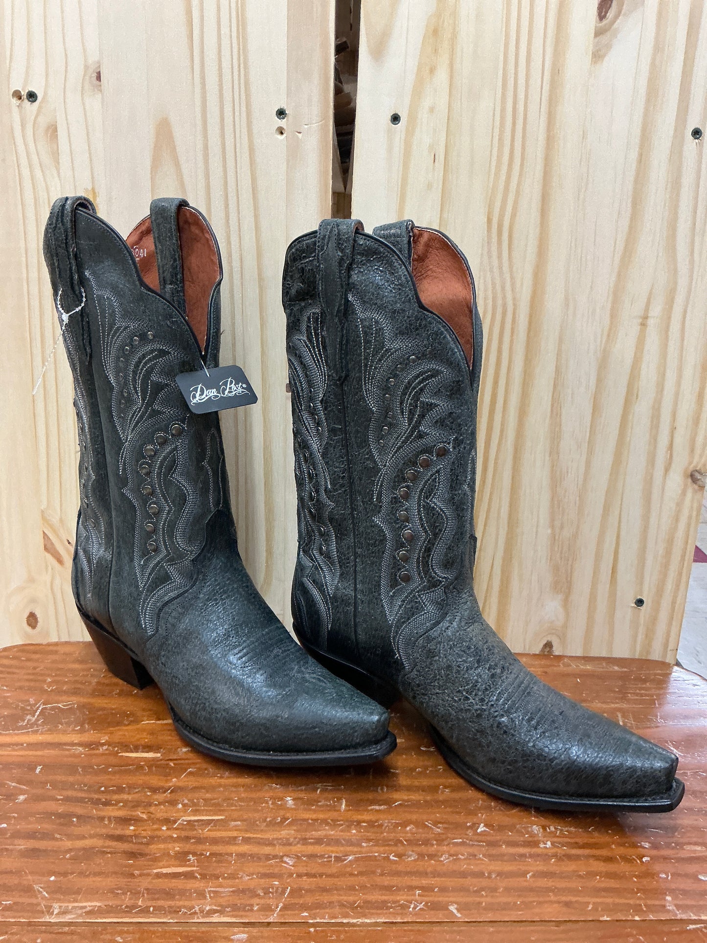 Laredo Black Crackle Snip Toe