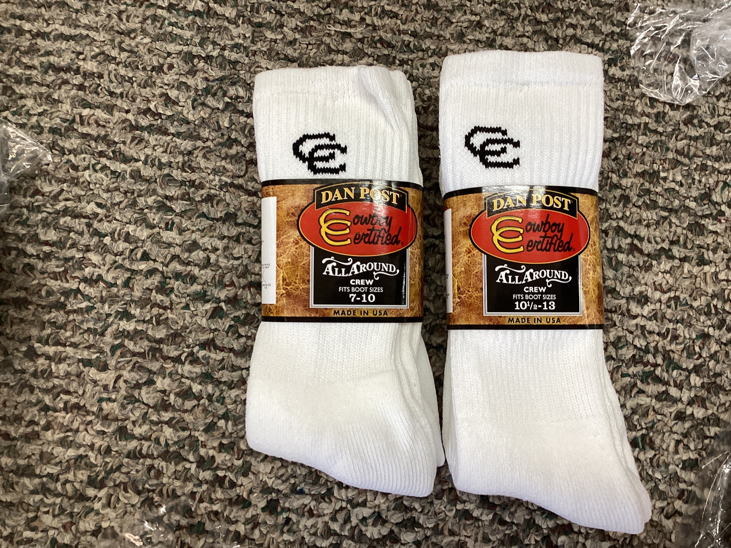 Dan Post Cowboy Certified All Around Crew Socks- 2 Pair