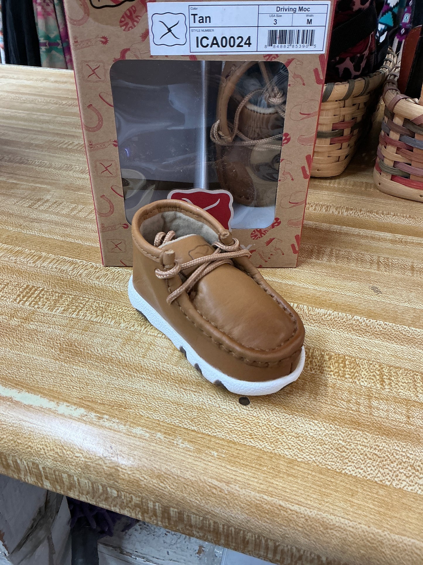 Infant Twisted X Tan Driving Moc