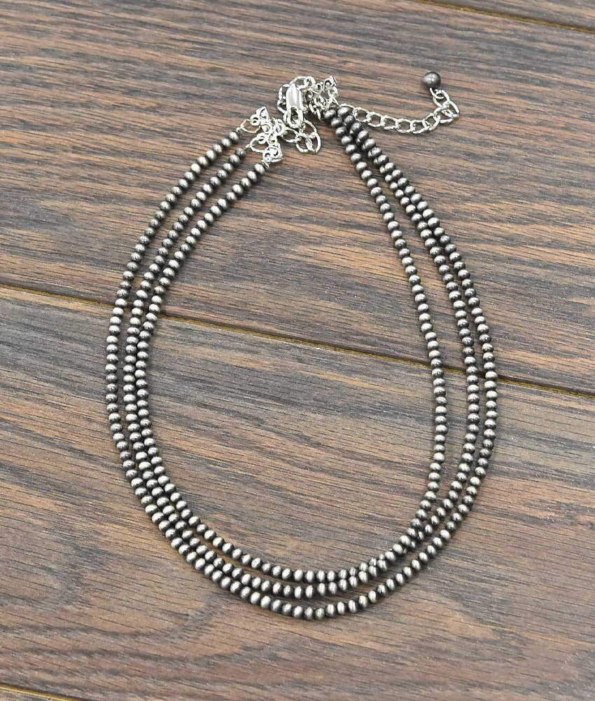 3-strand 4mm Navajo Necklace