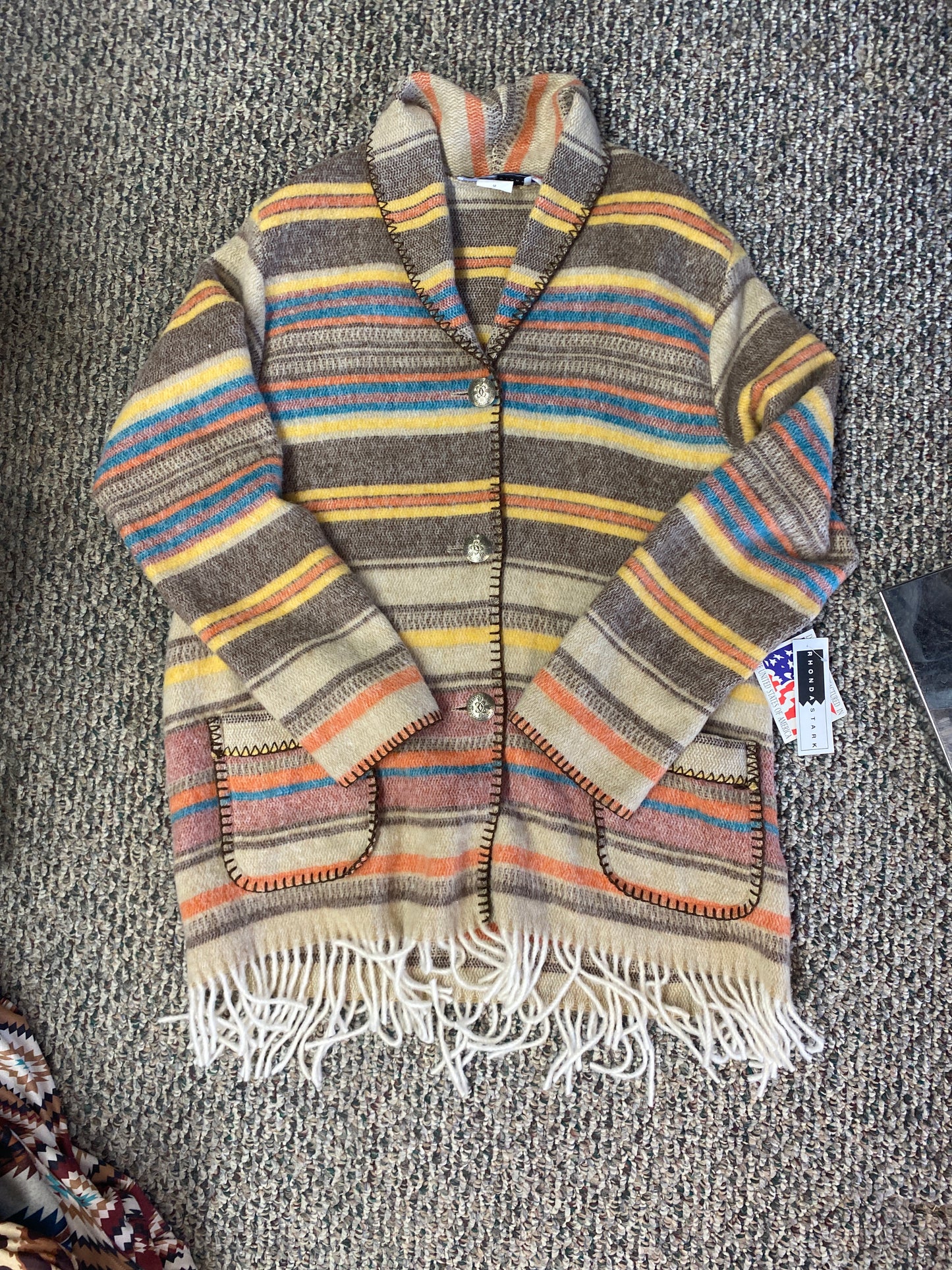 Rhonda Stark Arapahoe Fringe Car Coat