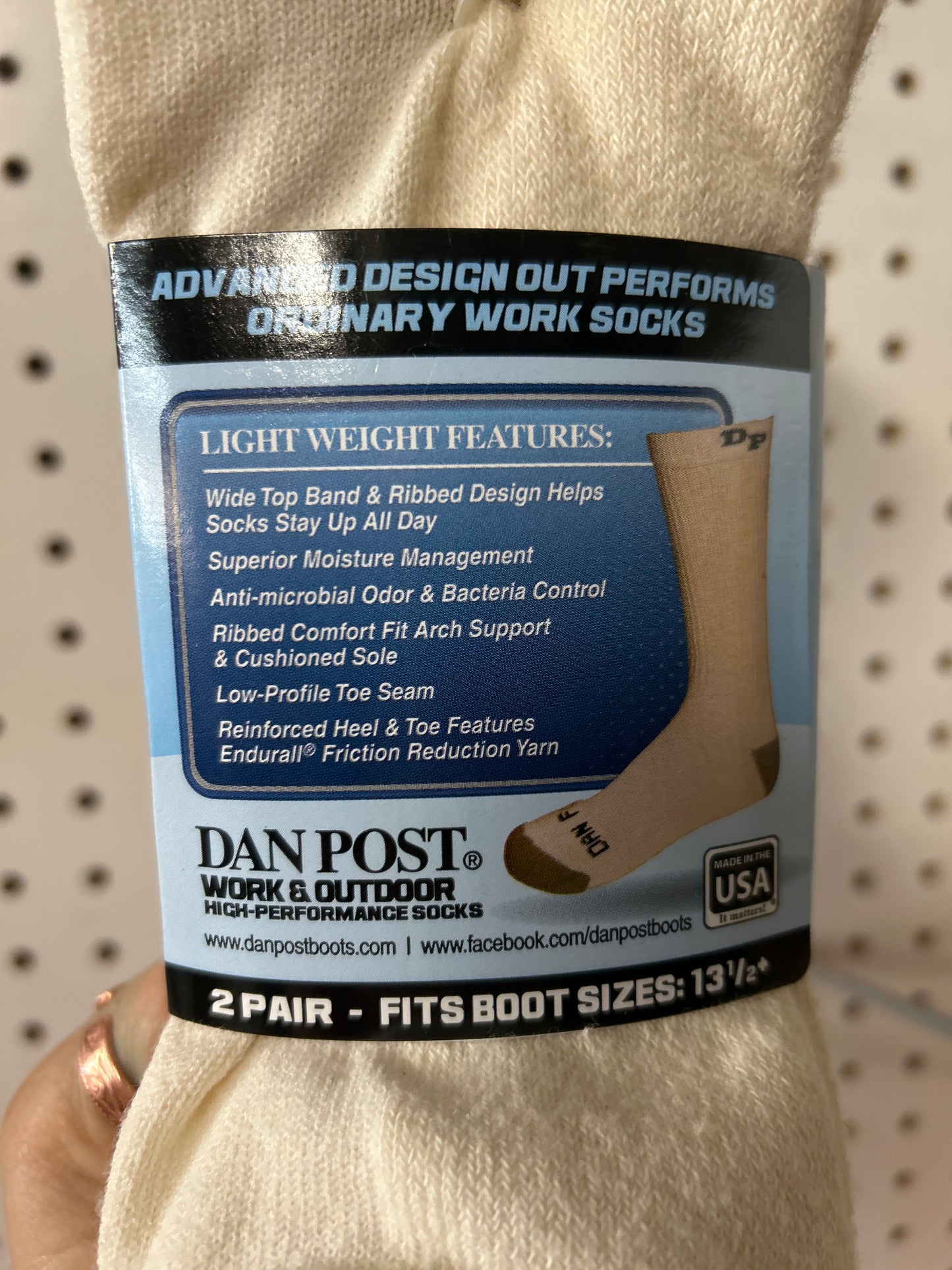 Dan Post Work & Outdoor High-Performance Socks-Lightweight
