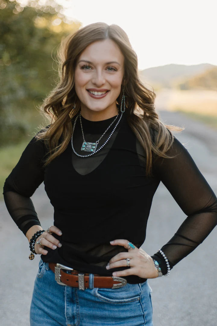 Night Sky Mesh Top