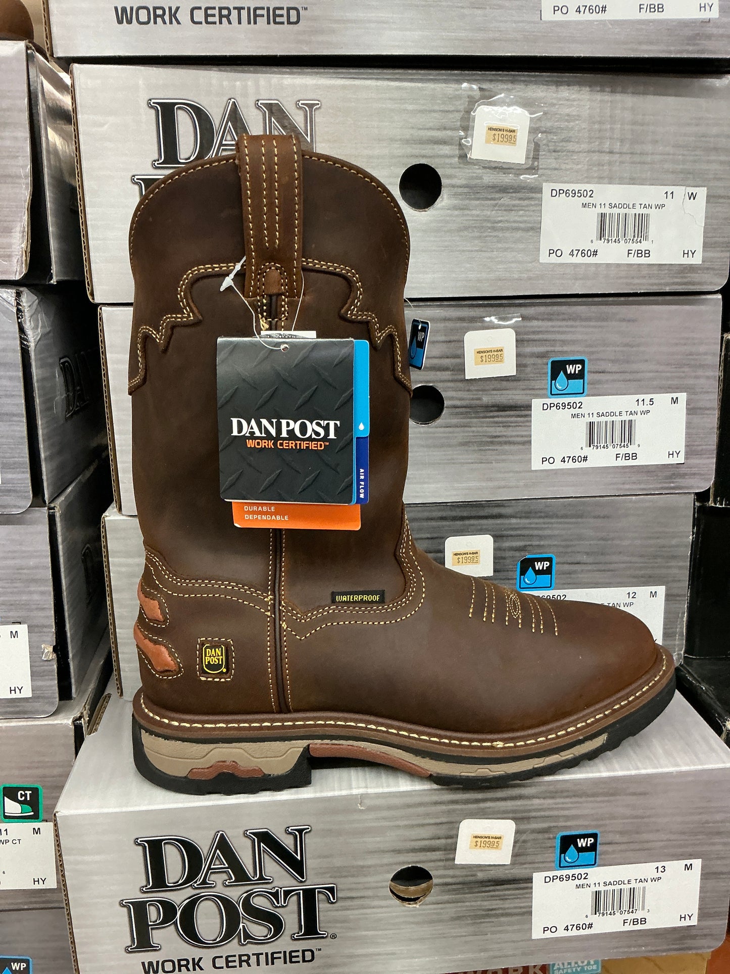 Dan Post Work Certified Saddle Tan