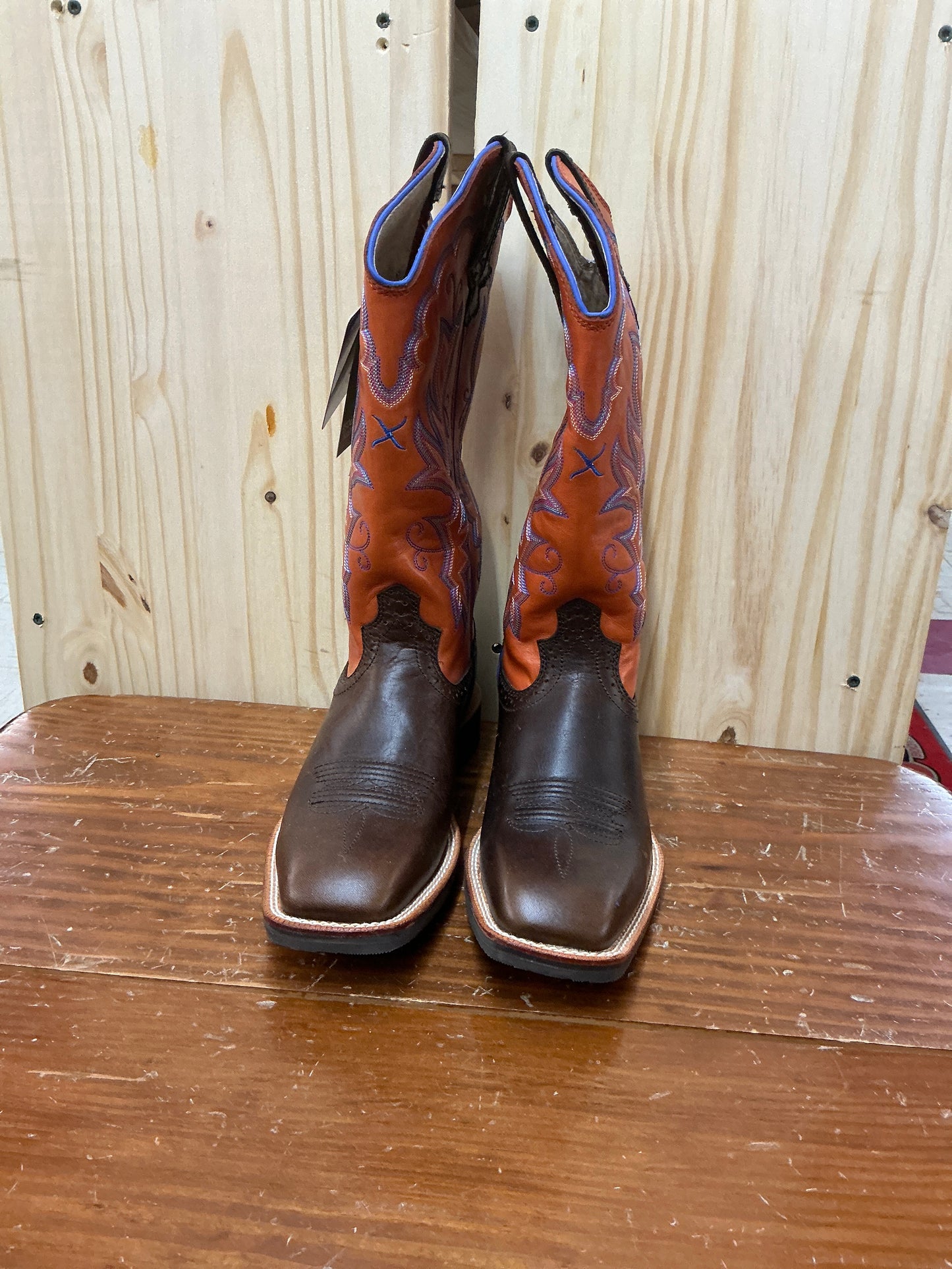 Twisted X YDP00151 Orange With Blue Stitching
