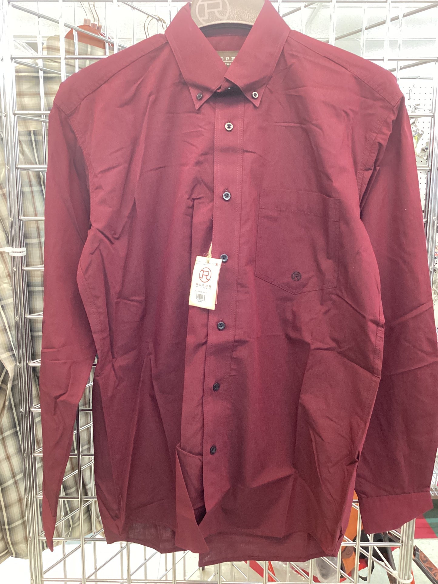 Wine Men’s Long-Sleeve Shirt by Roper