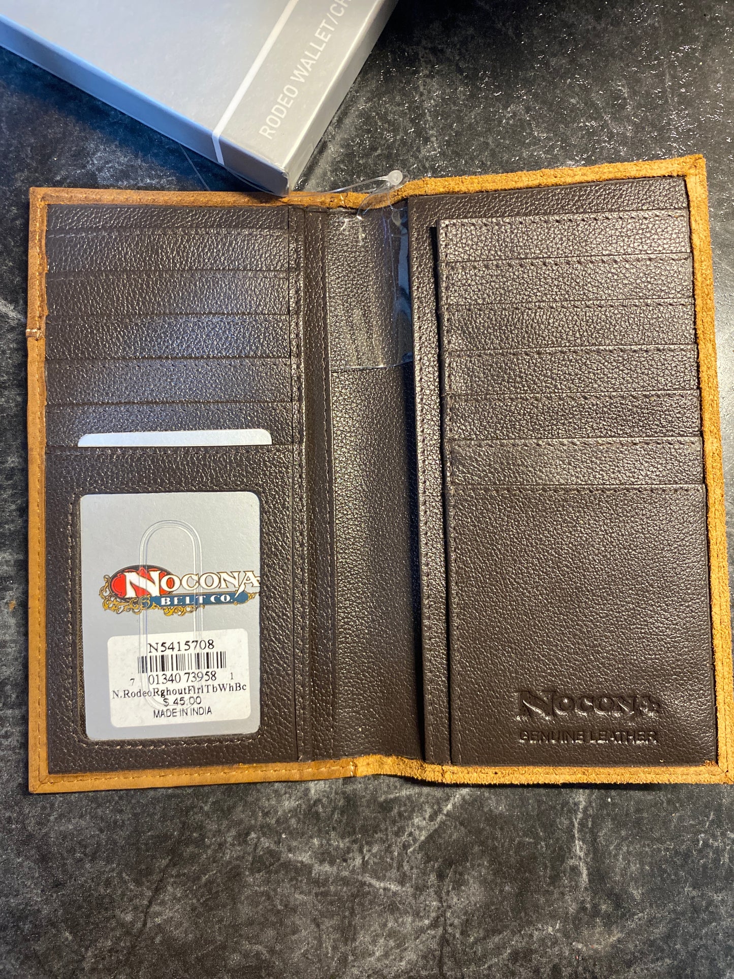 Nocona Roughout and Floral Rodeo Wallet