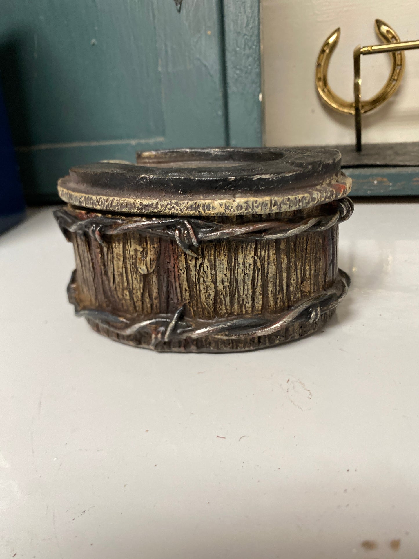 Horseshoe and Barbwire Trinket box