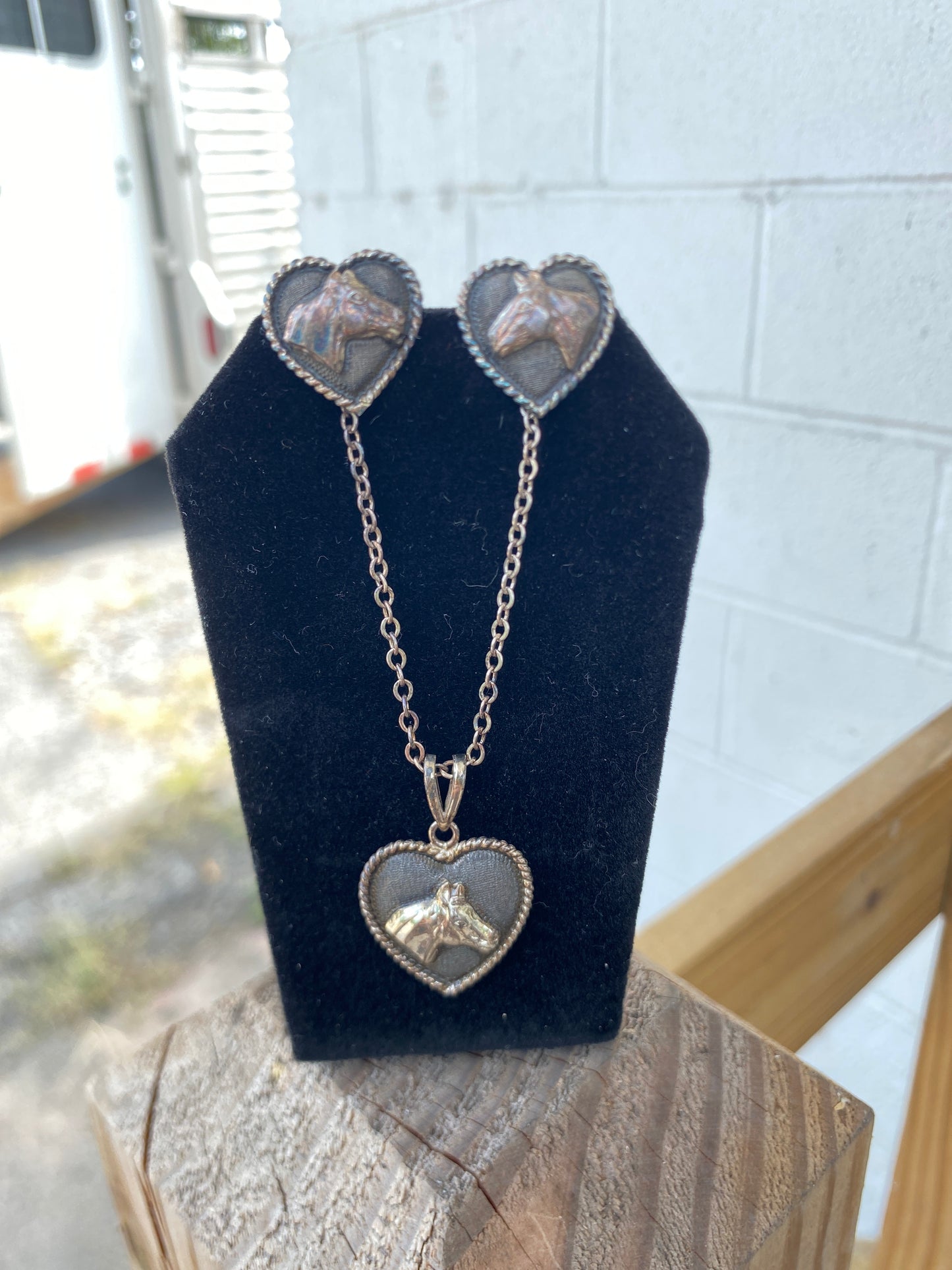 Horse Lover Necklace & Earring Set from Elk Creek