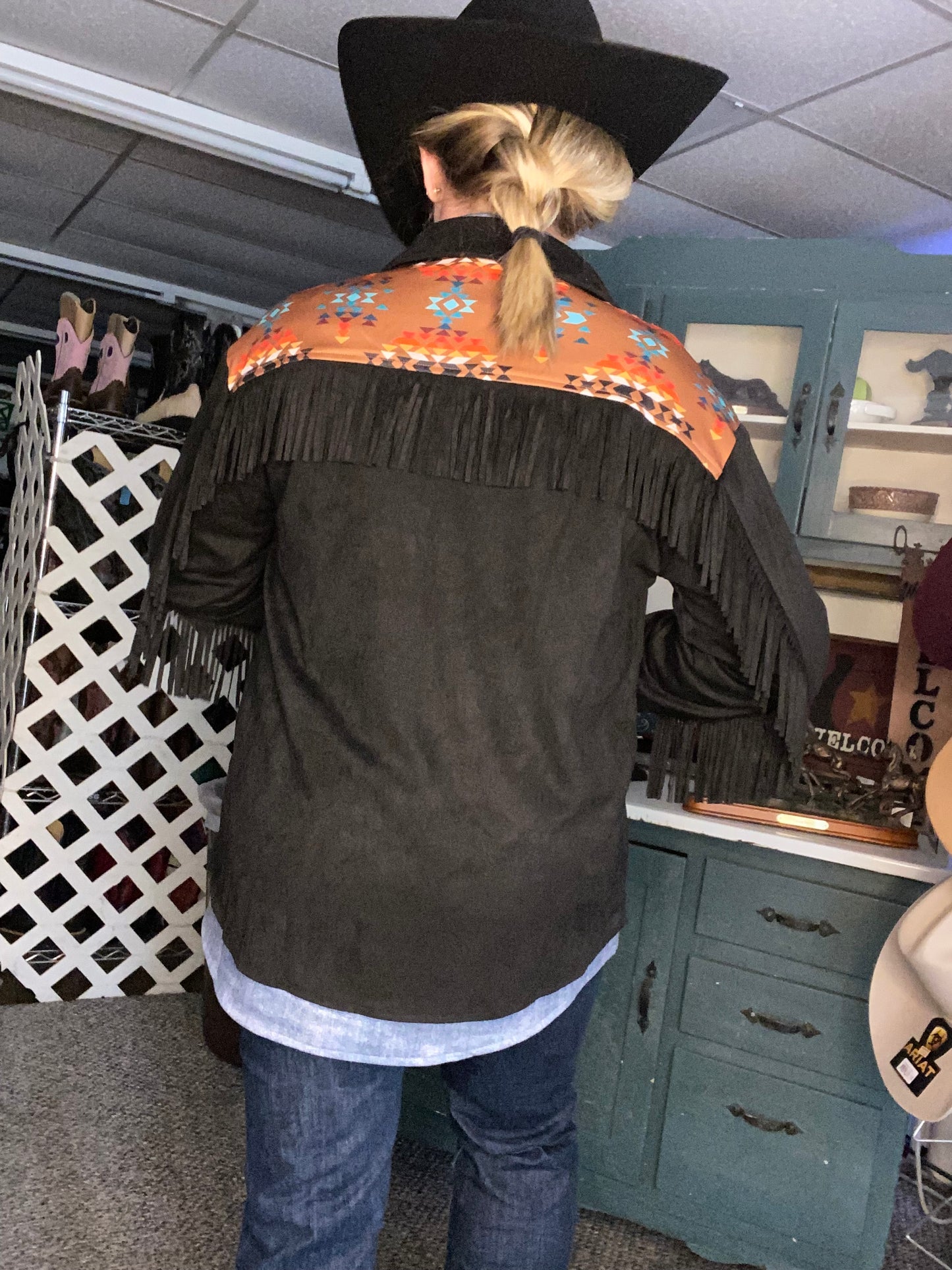 Rowdy Crowd Fringe Shacket