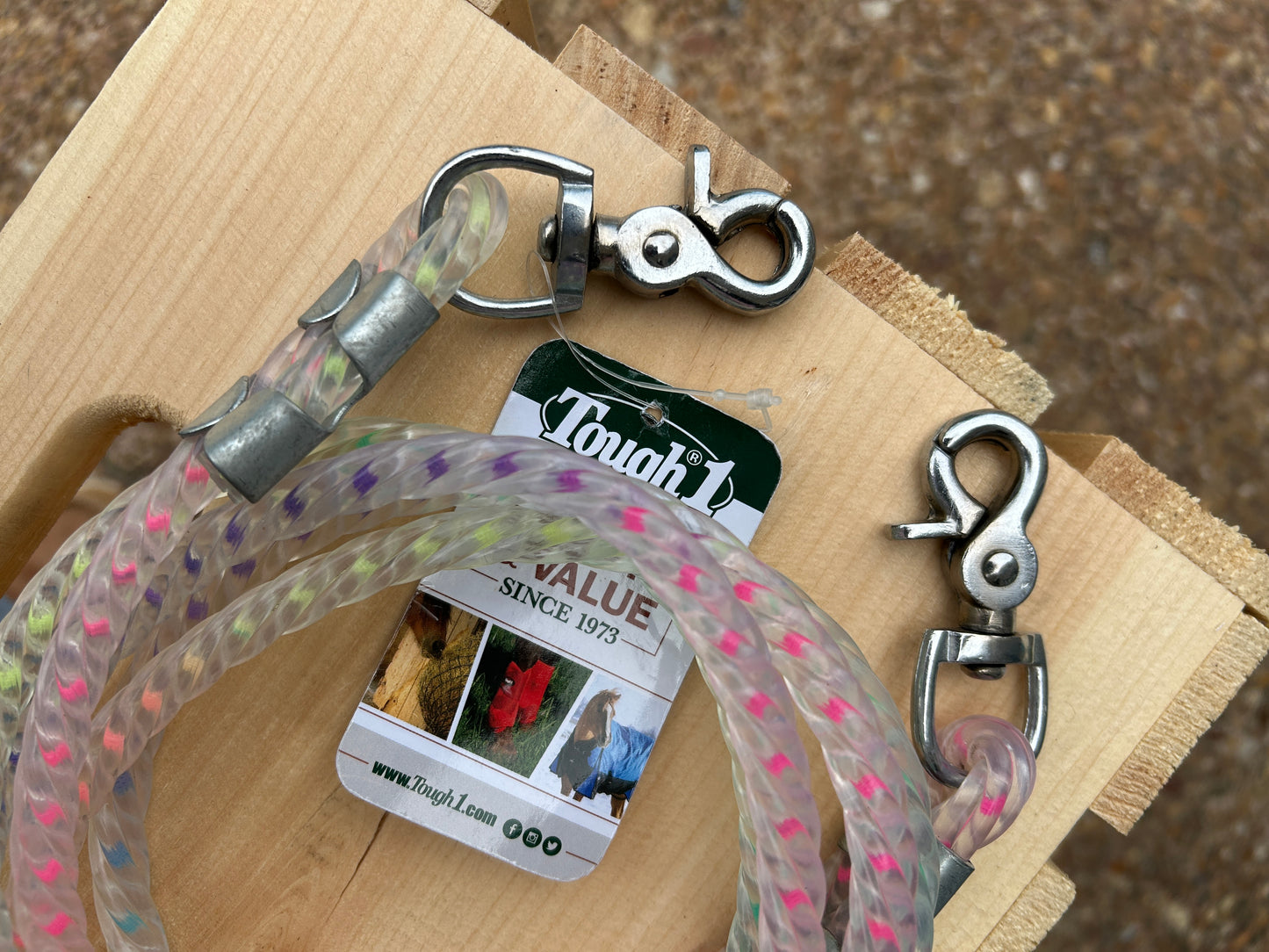 Tough 1® Rainbow Core Rubber Reins