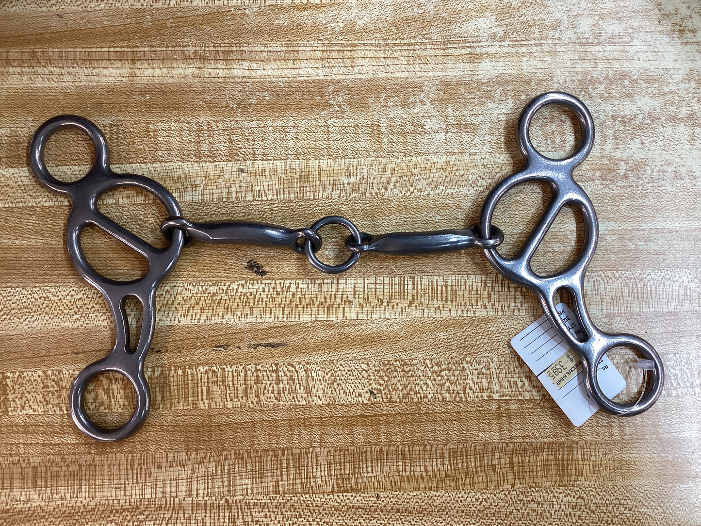 Double Ring Gag Bit with Linked Mouthpieces