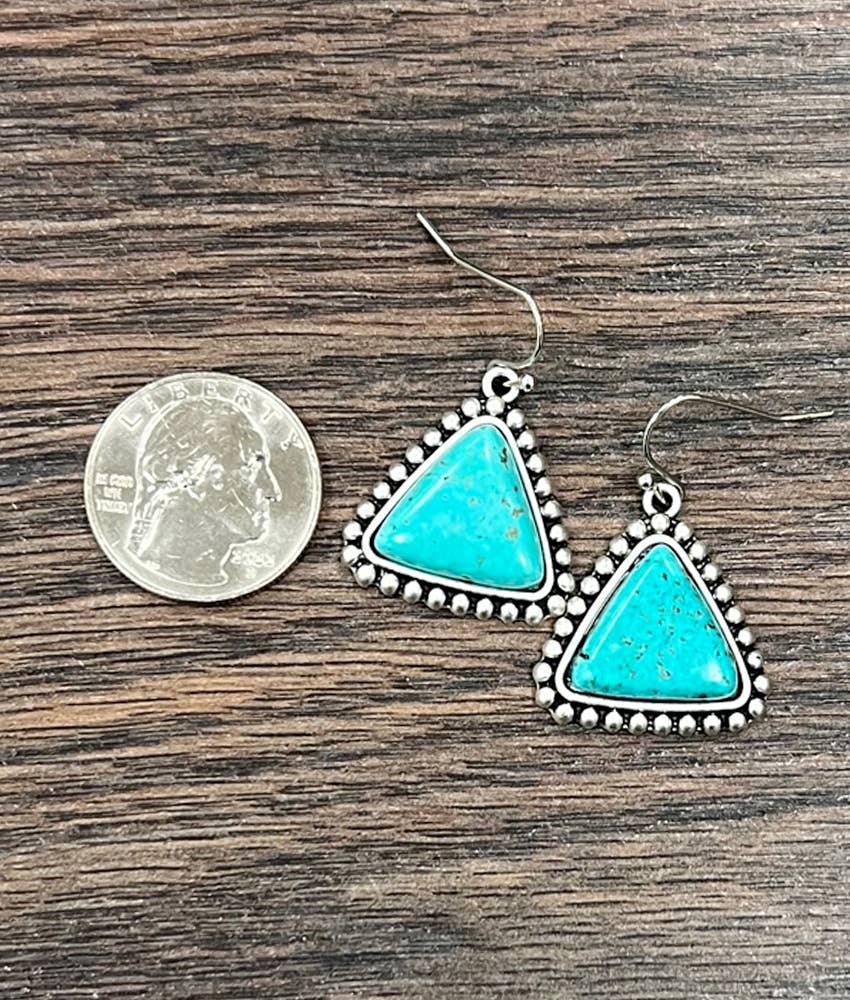 Triangle Turquoise Earrings