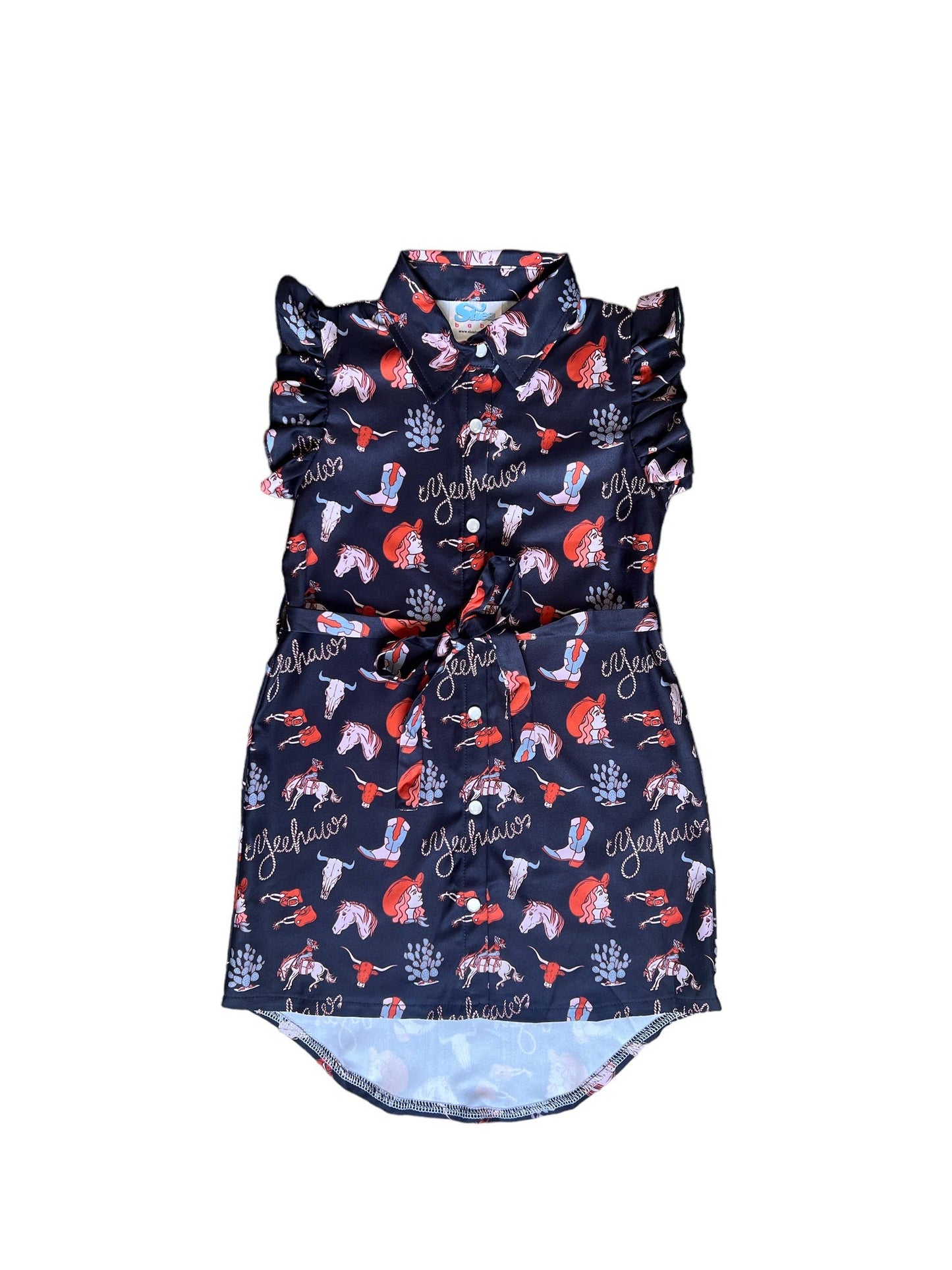 Yeehaw SS Pearl Snap Dress