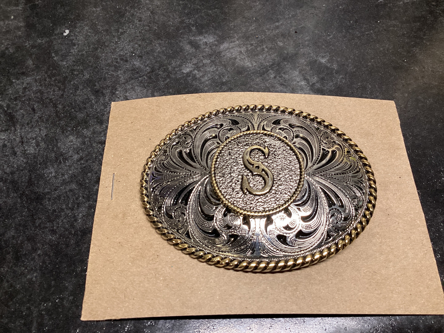 Oval Initial Belt Buckles