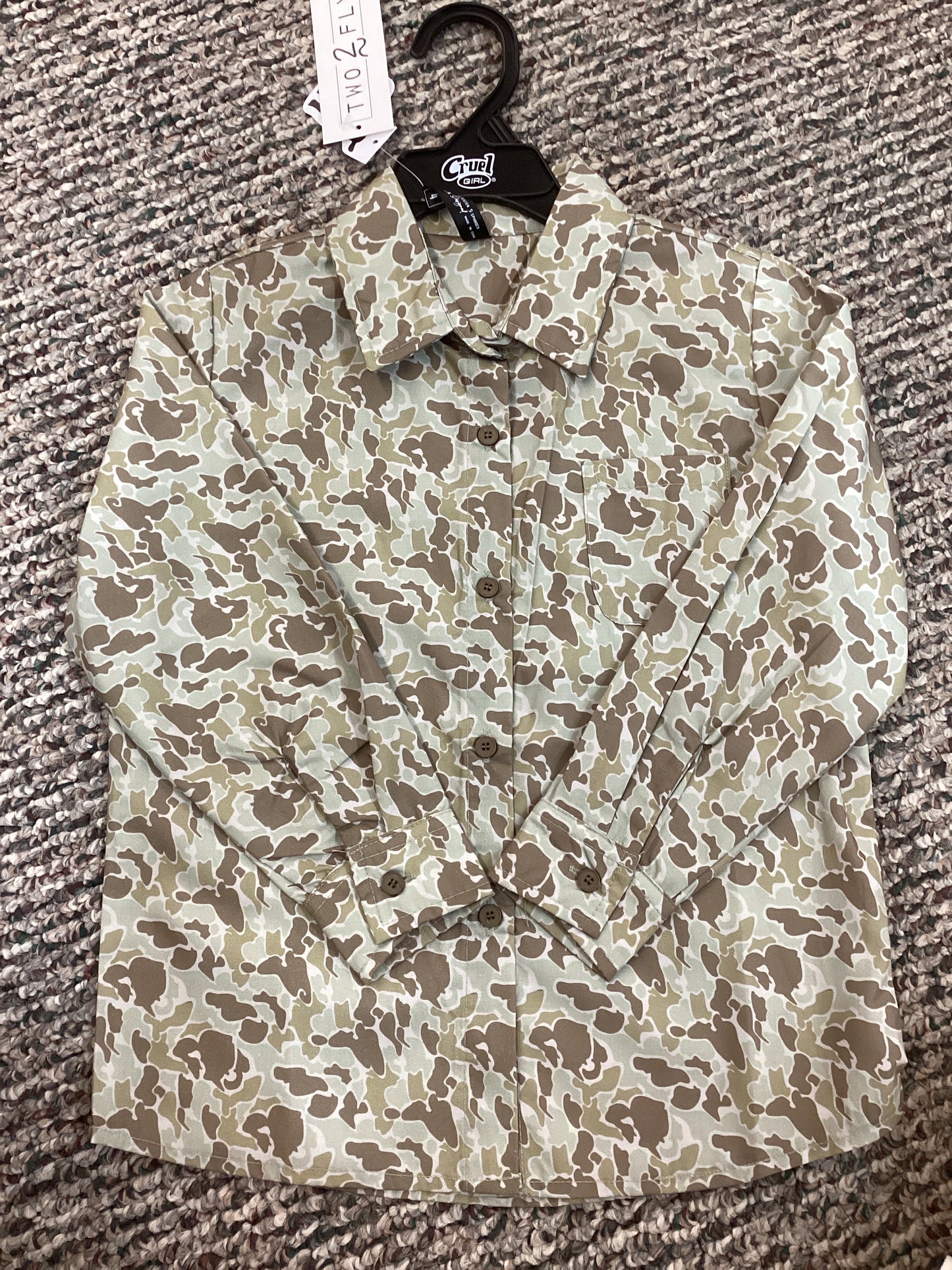 Camo Button Up