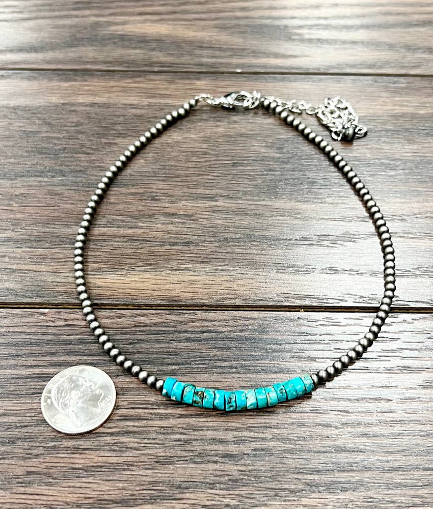 Handmade Navajo Rondelle Gemstone Necklace