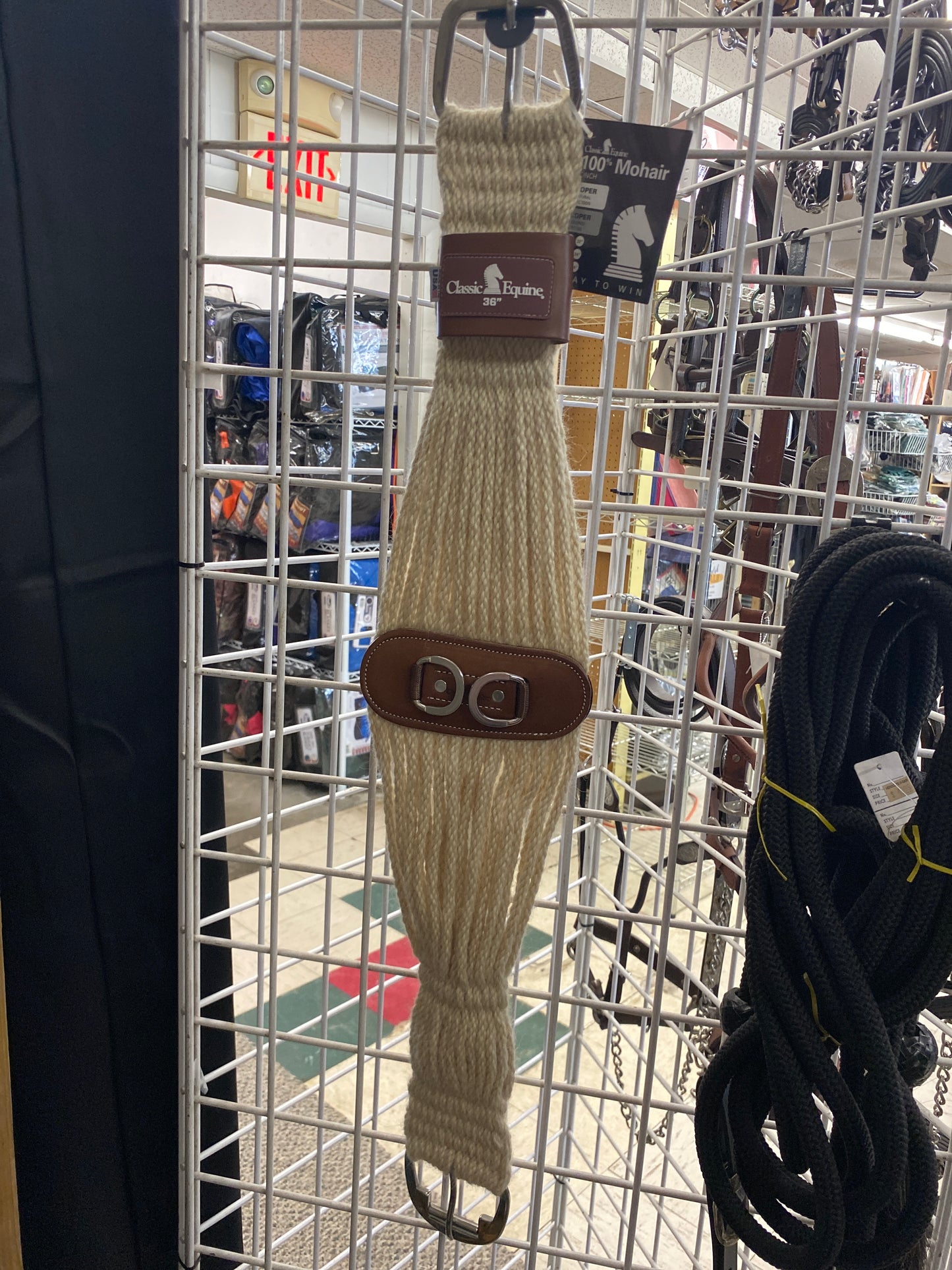 Classic Equine Roper Natural Mohair Cinch