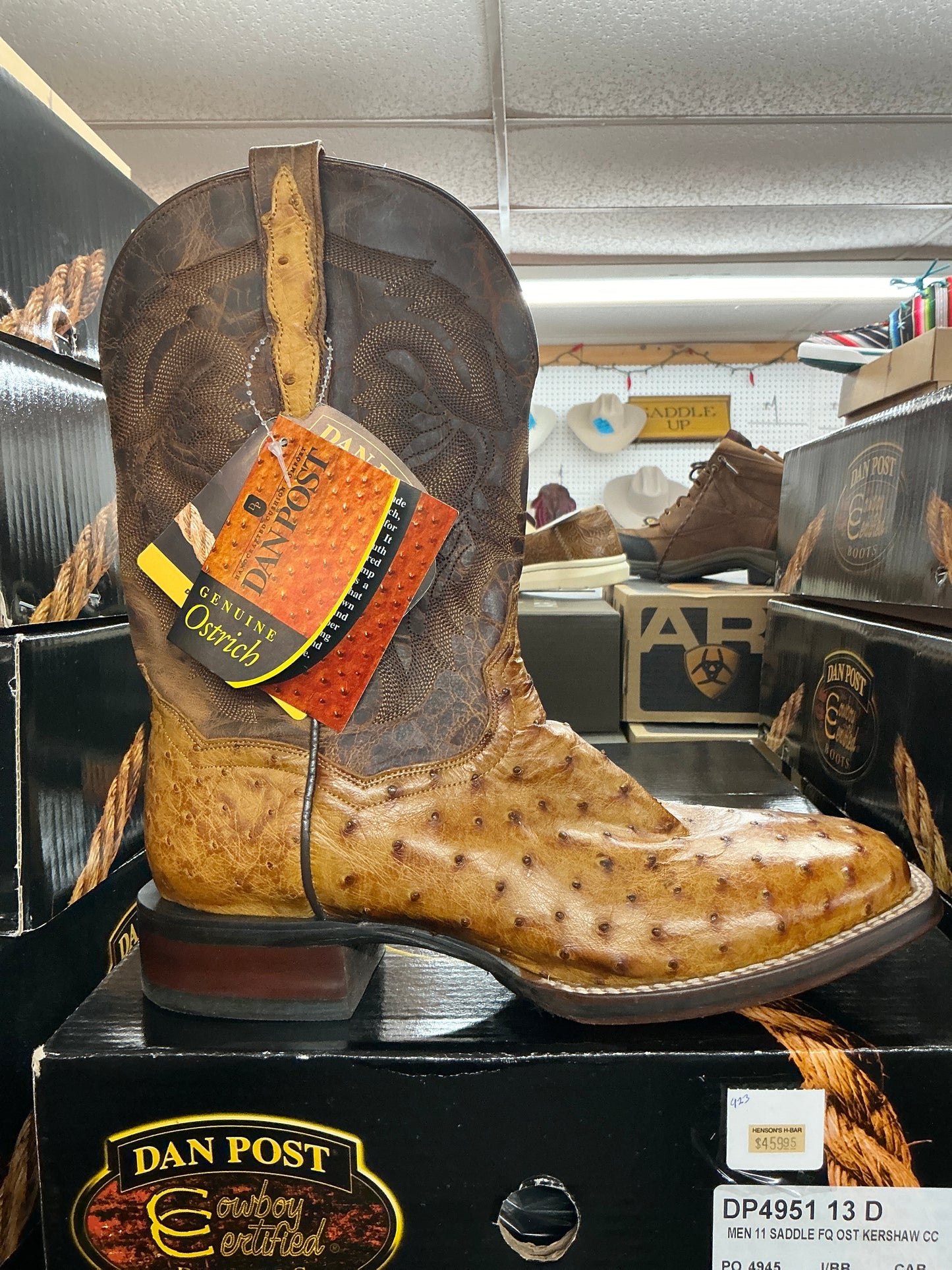 Dan Post Kershaw DP3876 Full Quill Ostrich