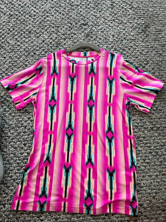 2Fly Hot Pink Aztec Tshirt