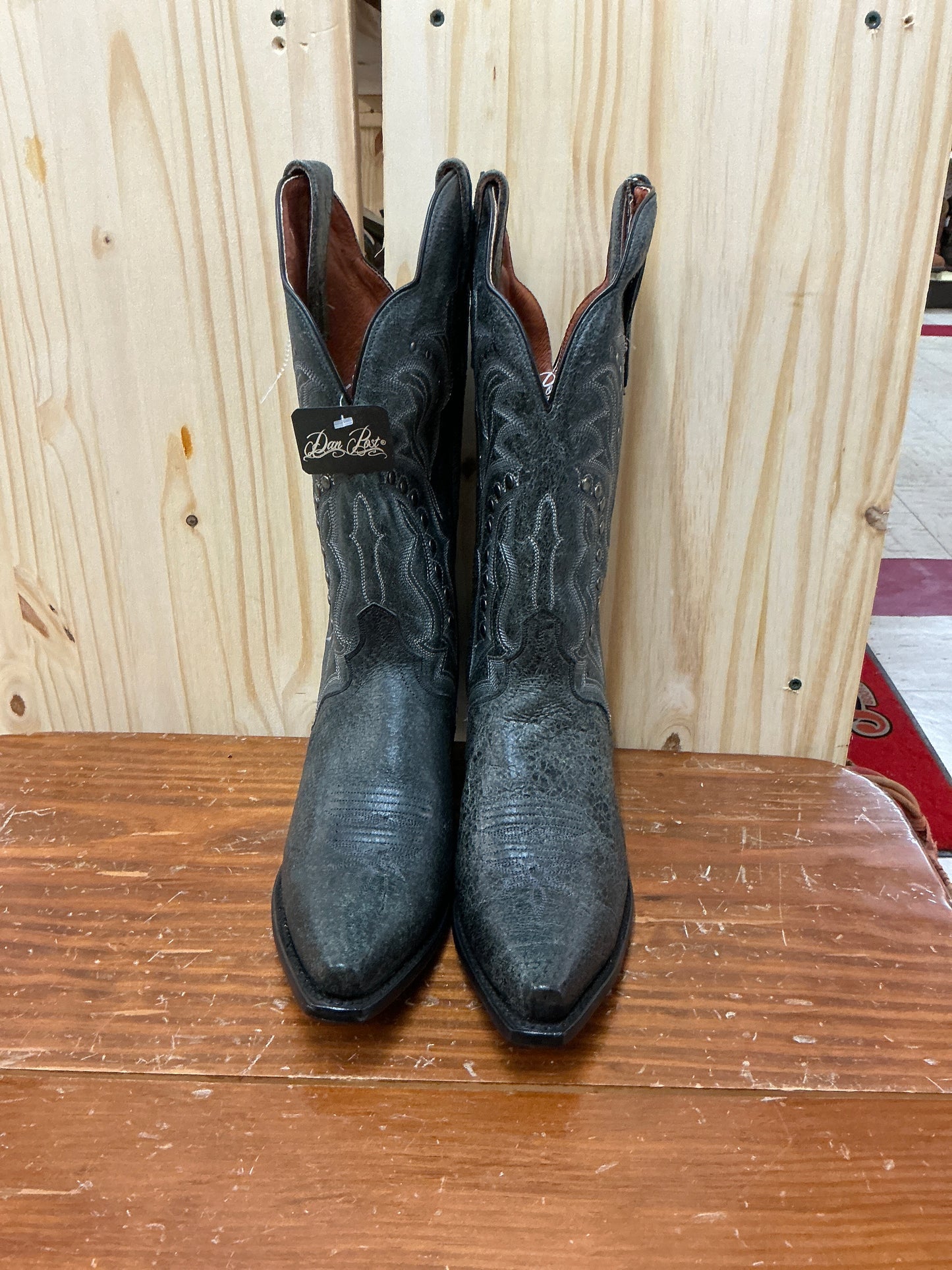 Laredo Black Crackle Snip Toe