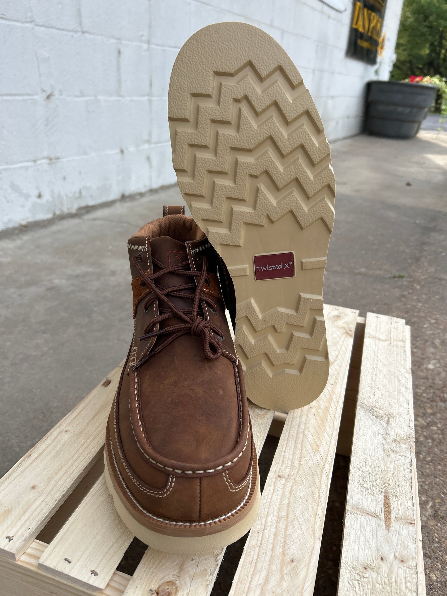 Men’s 4” Wedge Sole Boot by Twisted X-Oiled Saddle
