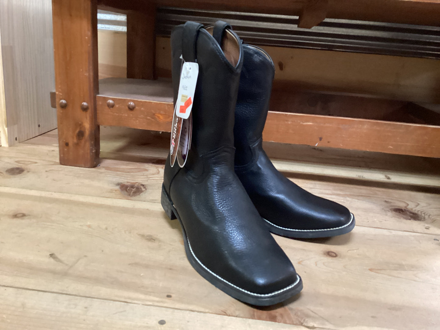 Justin 3903 Black Square Toe