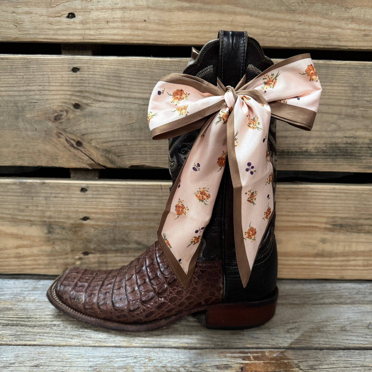 Pink and Tan Skinny Cowgirl Necktie
