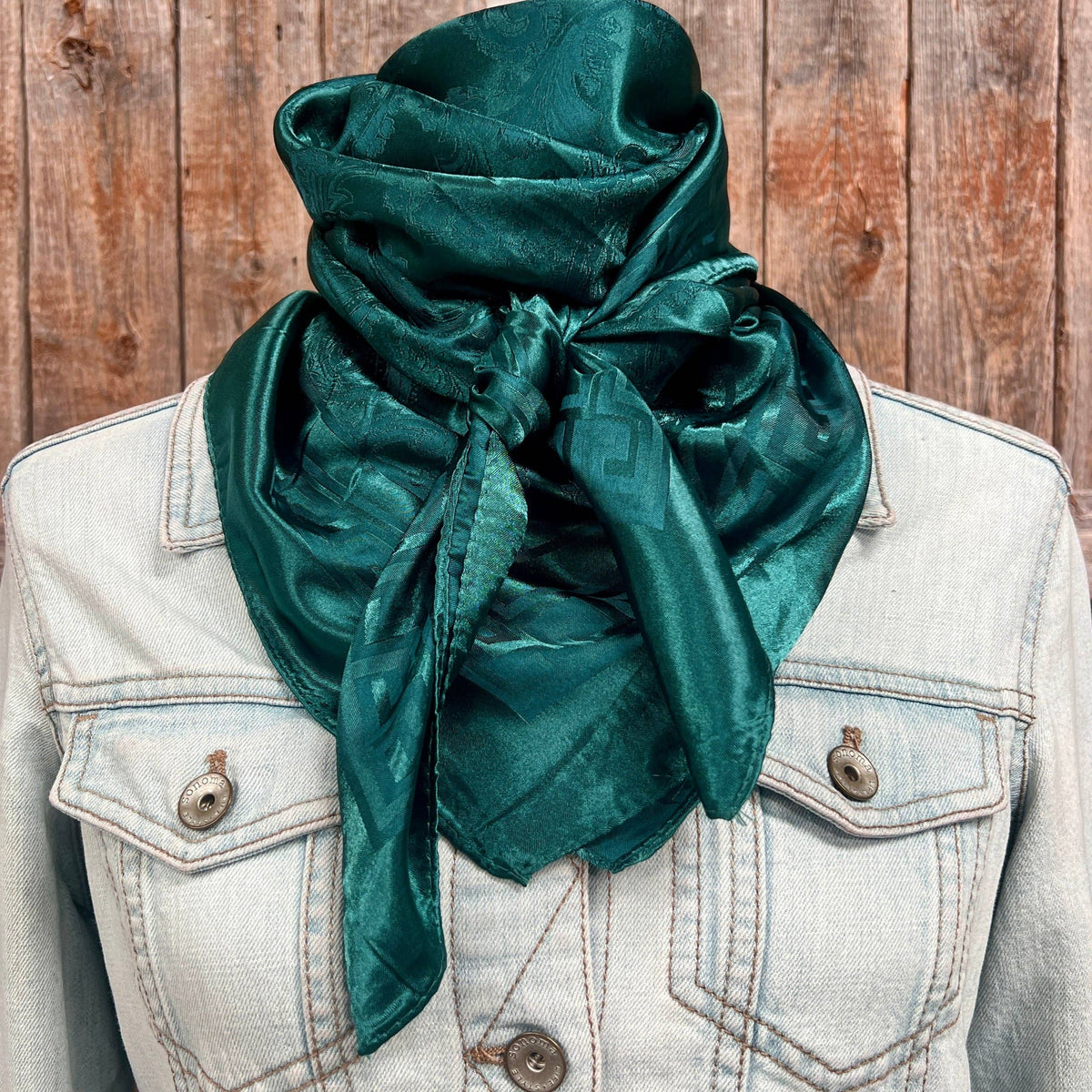 Emerald Jacquard Wild Rag