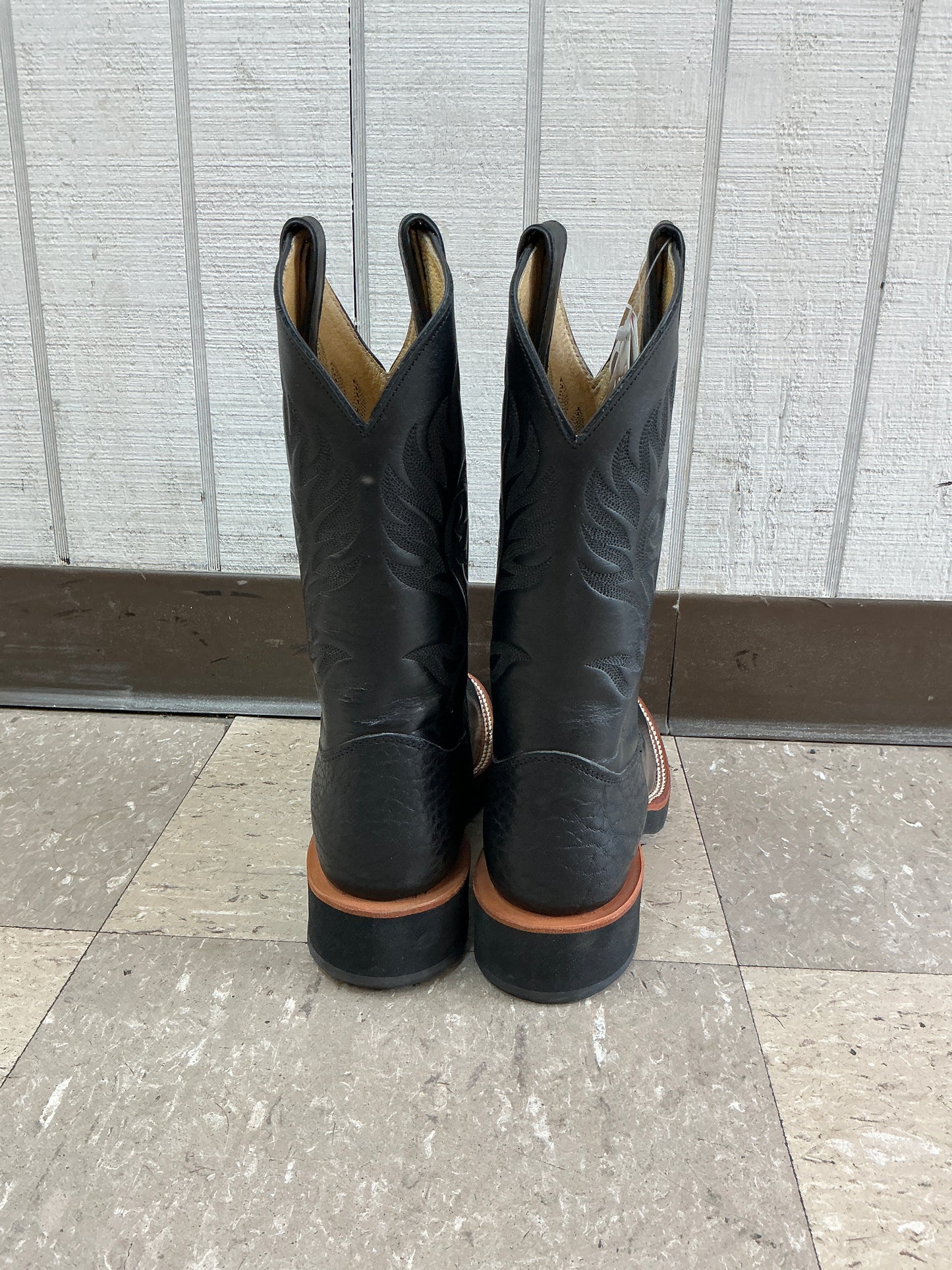 Black Justin J-Flex Round Toe-CLEARANCE