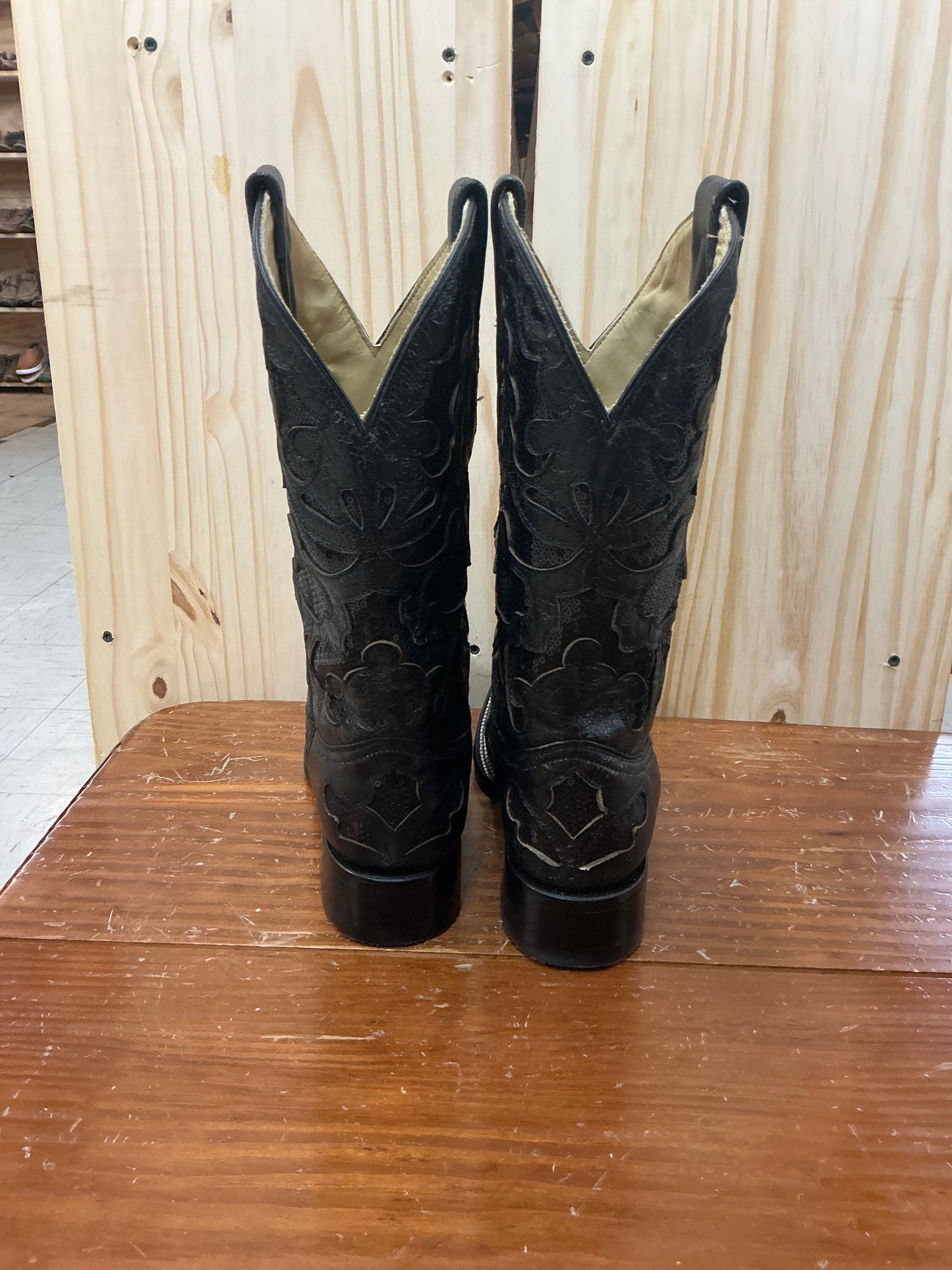 Corral Black Sequin Inlay Boot-CLEARANCE
