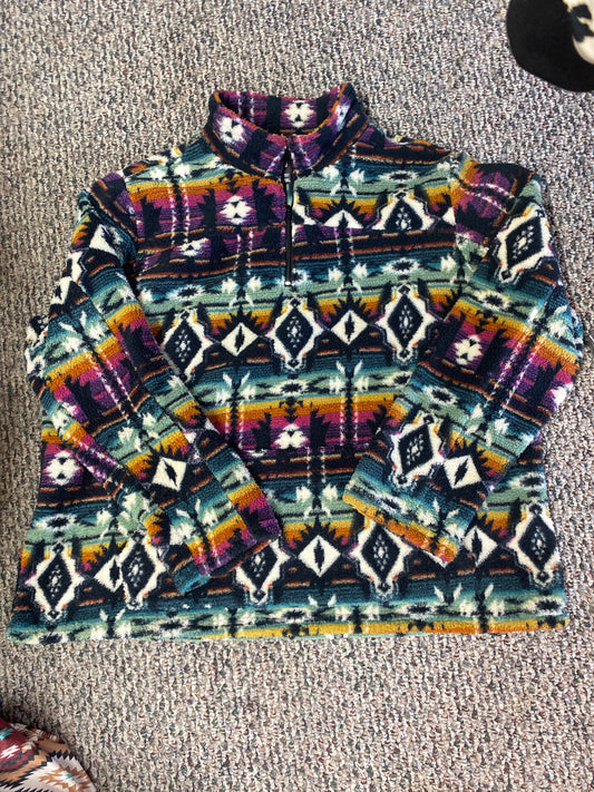 Crazy Train Aztec Sherpa Pullover