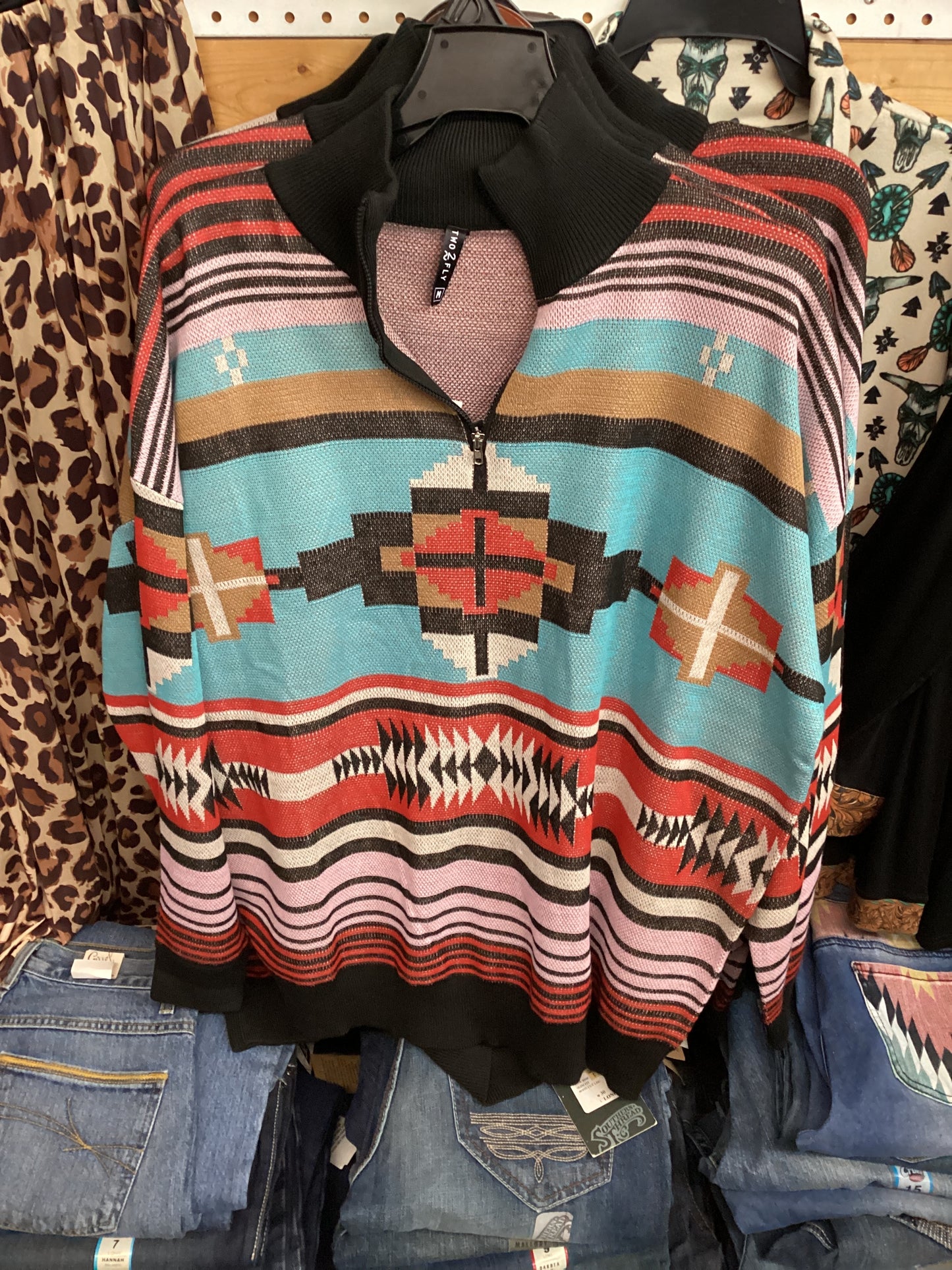 2Fly The Carson Aztec half zip