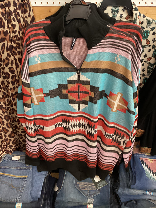 2Fly The Carson Aztec half zip