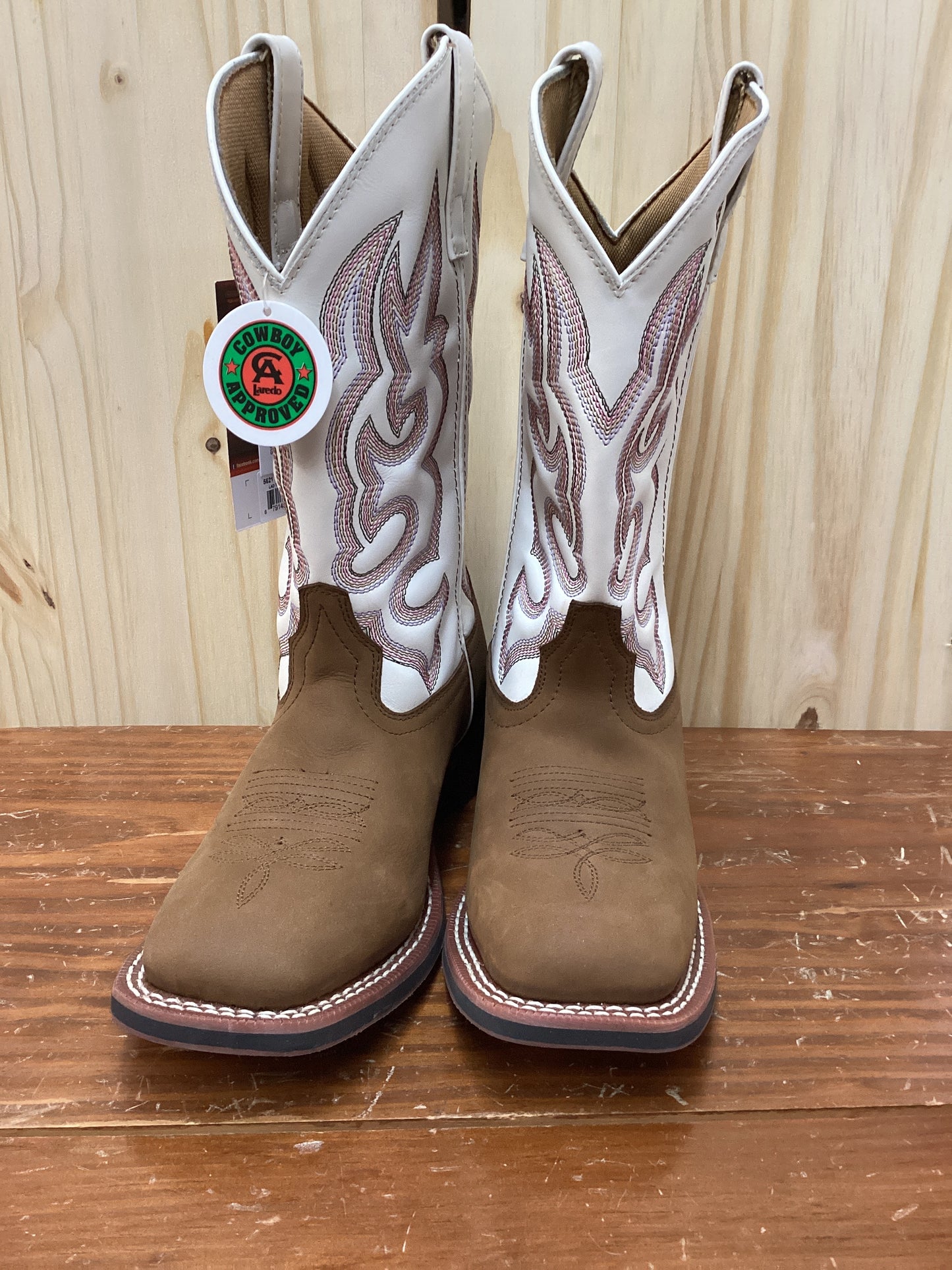 Cowboy Approved Taupe/ White