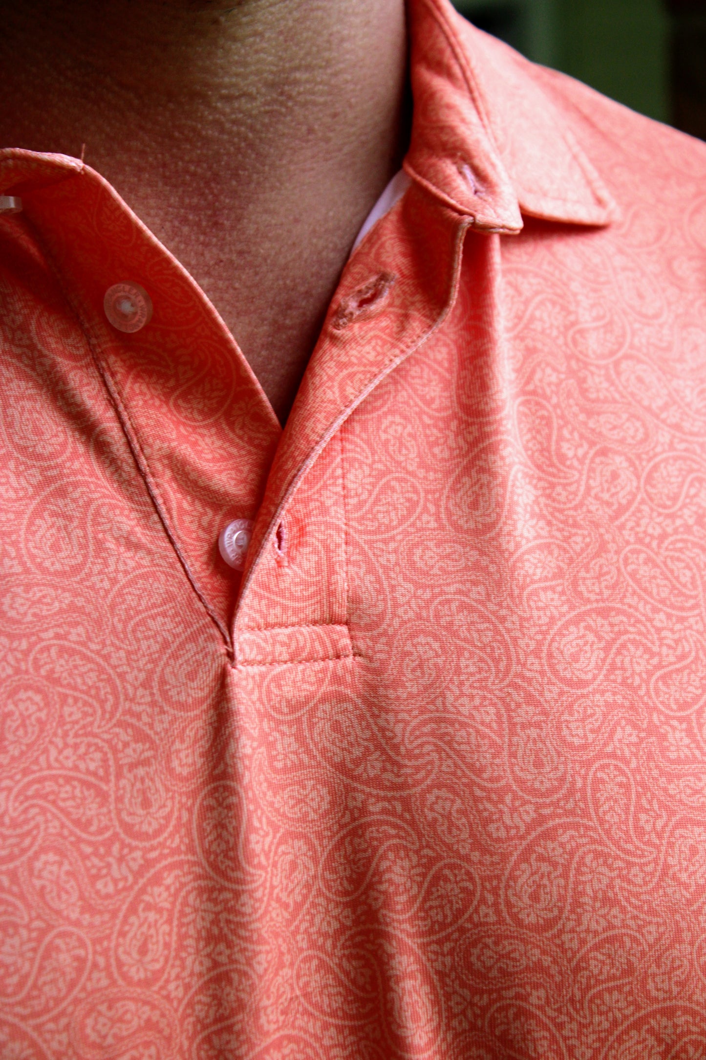 ATG X Wrangler® Short Sleeve Performance Polo-Peach Echo